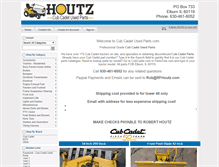 Tablet Screenshot of cubcadetusedparts.com